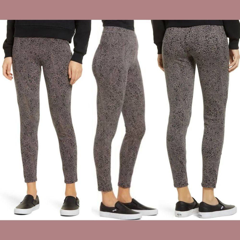 NWT $98 Spanx [ Small ] Ankle Jeanish Leggings in Desert Dot Black #U1096‎